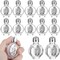 12 Pcs Glass Holy Water Bottles - 0.5 Fl oz (Silver, Divine Mercy)